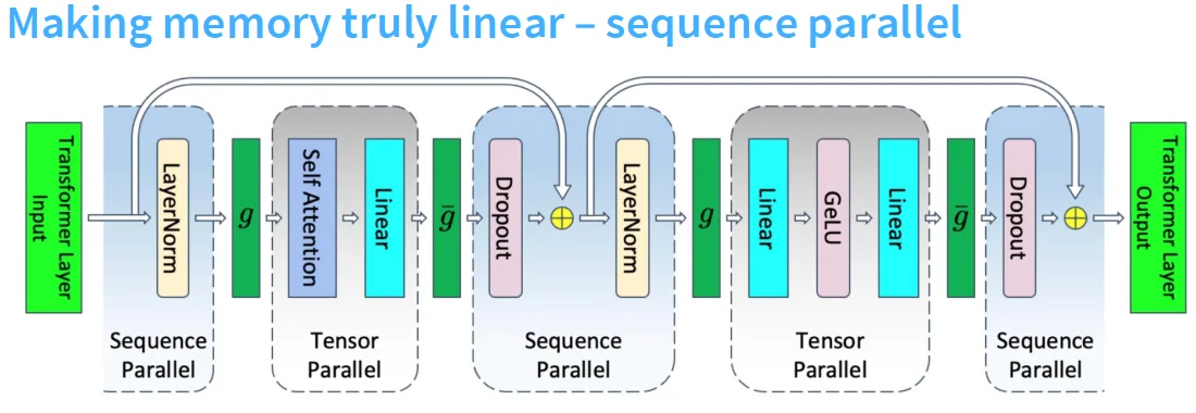 Sequence Parallelism示意图